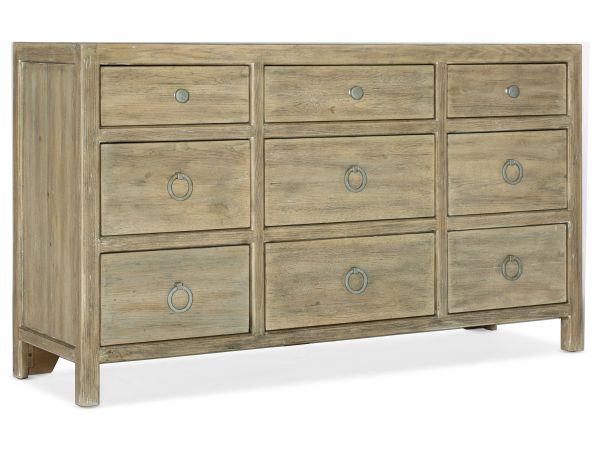 Hooker Furniture Surfrider Nine-Drawer Dresser in Driftwood