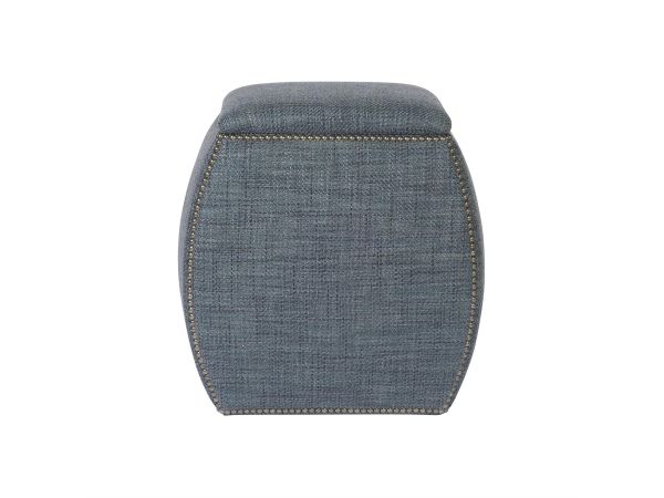 Bernhardt Furniture Delta Fabric Ottoman in Gray