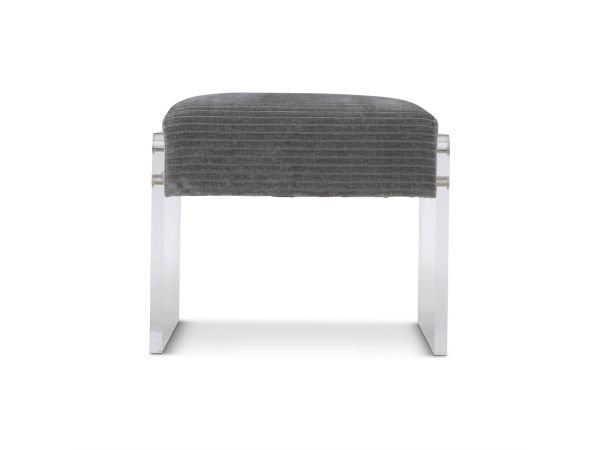 Bernhardt Furniture Jasper Fabric Ottoman in Gray