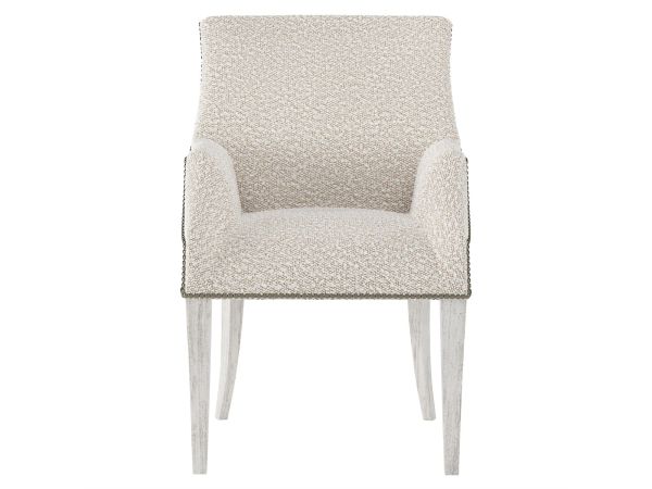 Bernhardt Furniture Keeley Fabric Arm Chair in Glacier White