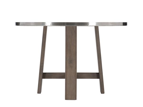 Bernhardt Furniture Harding Round Dining Table in Weathered Greige