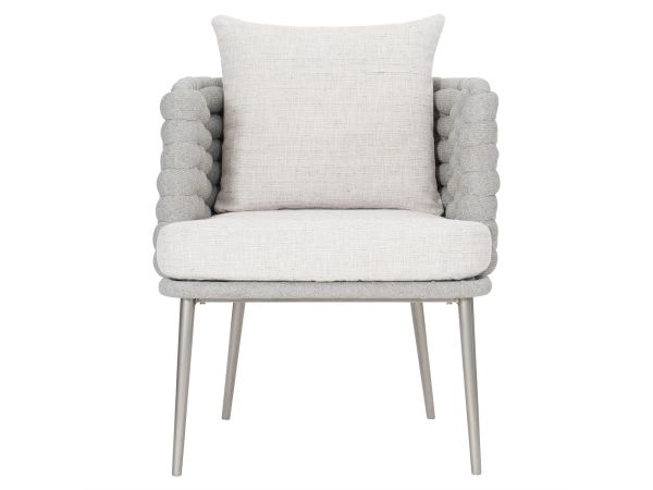 Bernhardt Furniture Hollis Fabric Arm Chair in Light Gray