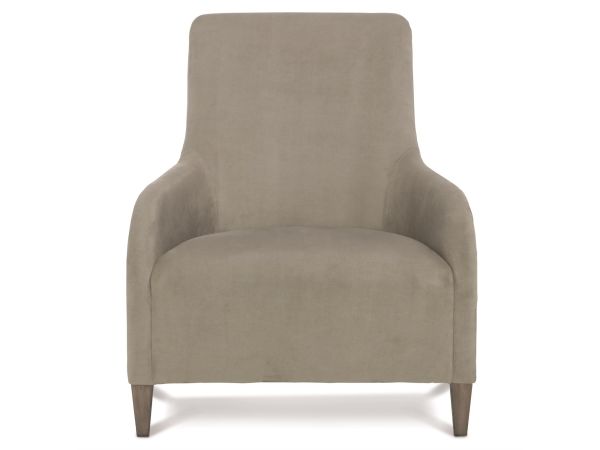Bernhardt Furniture Naomi Leather Chair in Aged Grey