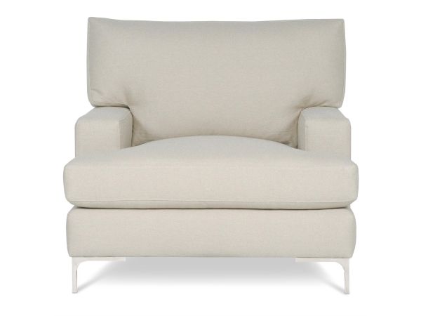 Bernhardt Furniture Carver Fabric Chair in Off-White