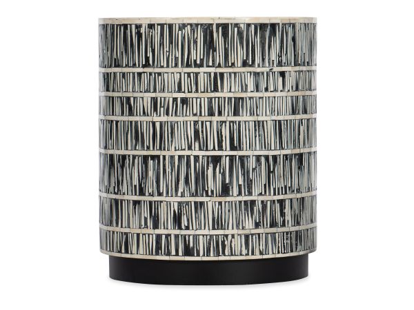 Hooker Furniture Melange Callum Round Accent Table in Black/White
