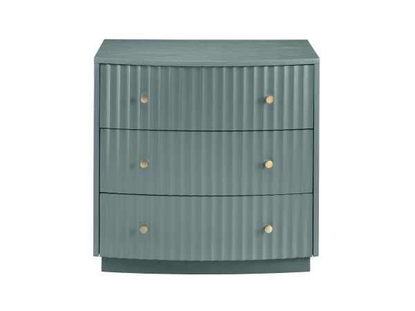 Crestview Percy Three-Drawer Chest (Teal)