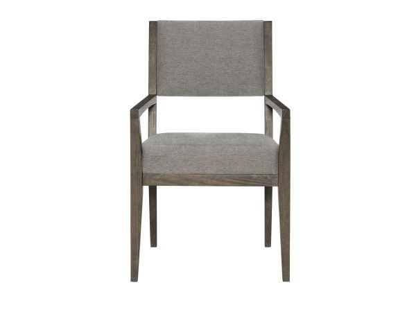 Bernhardt Furniture Linea Arm Chair in Cerused Charcoal