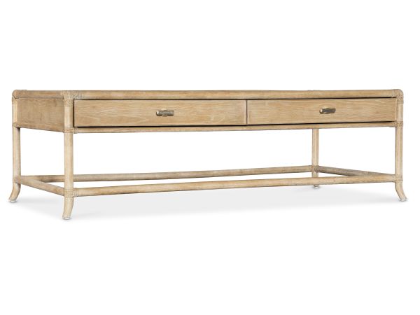 Hooker Furniture Retreat Pole Rattan Cocktail Table