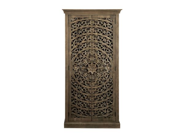 Crestview 2 Door Tall Accent Cabinet Brown