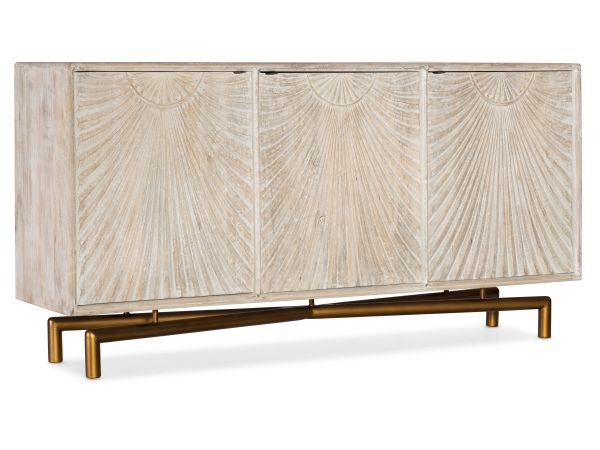 Hooker Furniture Entertainment Console in Rustic Light Wood