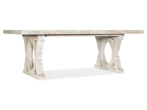 Hooker Furniture Serenity Topsail Rectangle Dining Table with 2-18in Leaves in Surf