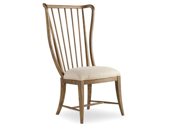 Hooker Furniture Sanctuary Tall Spindle Side Chair in Antique Hickory