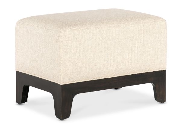 Hooker Furniture Archives Ottoman in Black/Beige