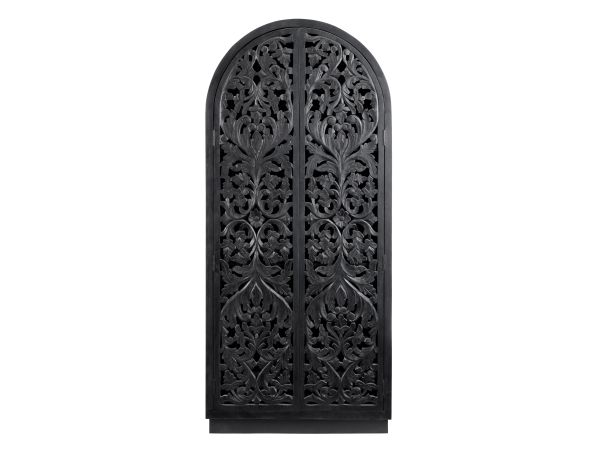 Crestview 2 Door Tall Accent Cabinet Black