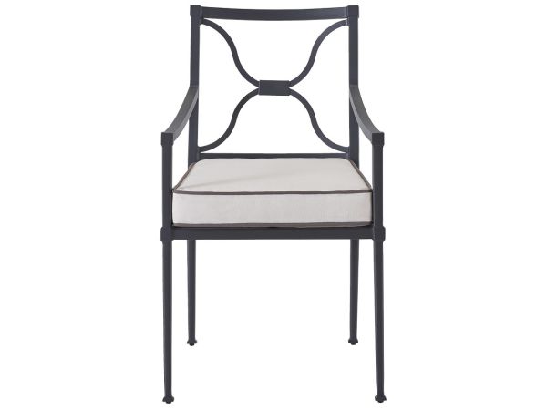 Universal Furniture Coastal Living Outdoor Seneca Dining Chair in Charcoal