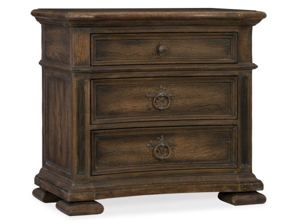 Hooker Furniture Elmendorf Three-Drawer Nightstand in Multi