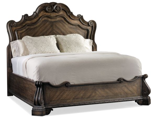 Hooker Furniture Rhapsody Panel Bed in Medium Wood