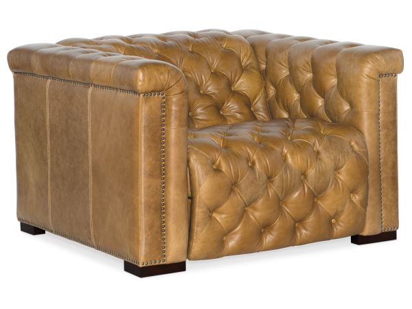 Hooker Furniture Savion Grandier Power Recliner with Power Headrest in Light Brown