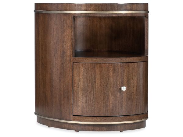 Hooker Furniture Melange Contours Side Table in Dark Walnut