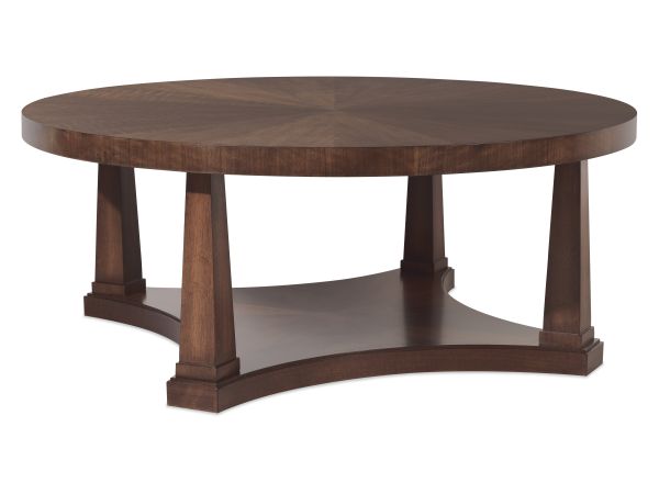 Hooker Furniture Archives Round Cocktail Table in Classic Walnut