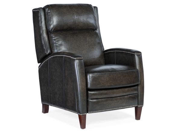 Hooker Furniture Declan Manual Push Back Recliner in Dark Wood