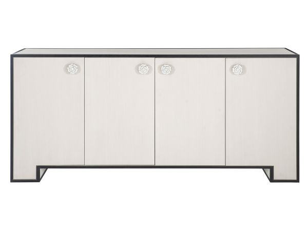 Bernhardt Furniture Silhouette Buffet in Eggshell/Onyx