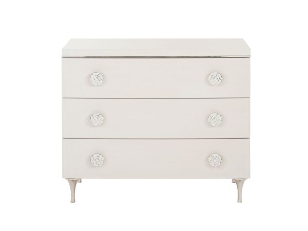 Bernhardt Furniture Silhouette Petite Nightstand in Eggshell