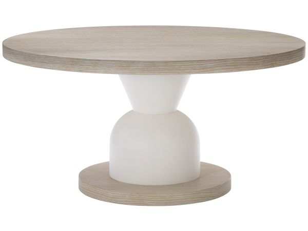 Bernhardt Furniture Solaria Round Dining Table in Dune/Fossil