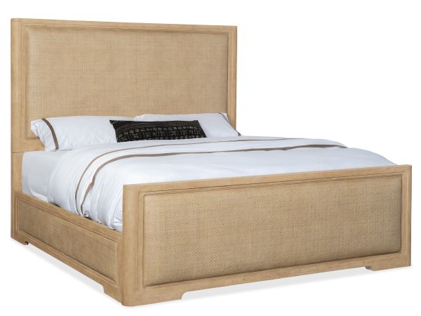 Hooker Furniture Retreat Cane Panel Bed in Dune