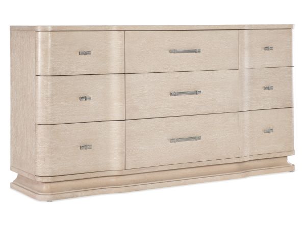 Hooker Furniture Nouveau Chic Nine Drawer Dresser in Sandstone