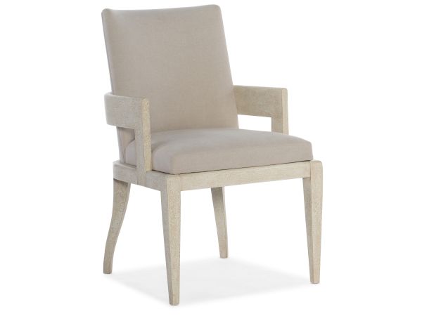 Hooker Furniture Cascade Upholstered Arm Chair in Gesso