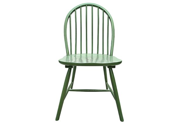 Crestview Set Of 2 Solid Wood Dining Chair Smooth Olive Green