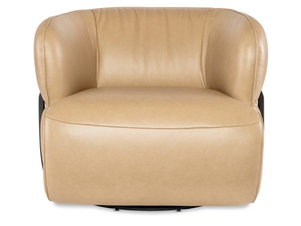 Hooker Furniture McGuire Swivel Chair in Dark Walnut
