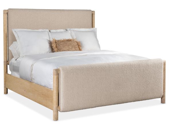 Hooker Furniture Retreat Queen Upholstered Panel Bed in Dune