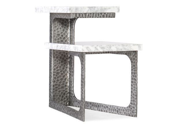 Hooker Furniture Melange Georgie Side Table in Silver