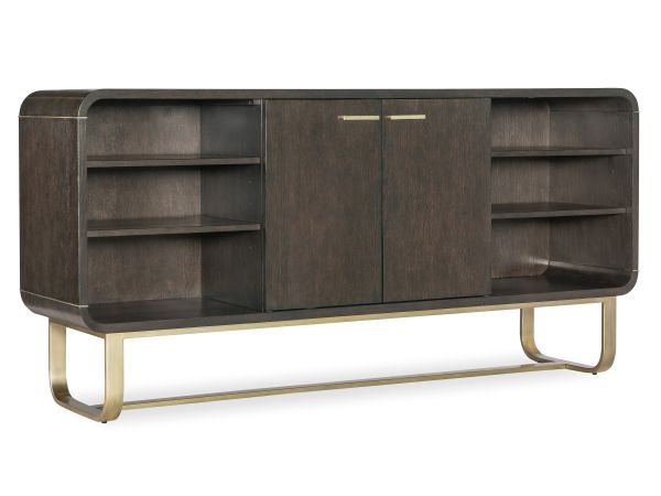 Hooker Furniture Commerce and Market Metropolitan Credenza in Dark Wood/Gold