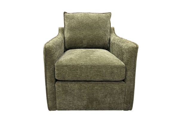 Crestview Upholstered Accent Arm Chair With Brown Wooden Frame Earthy Green Upholstery