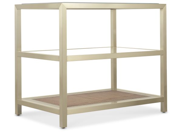 Hooker Furniture Melange Raising Cane End Table in Silver