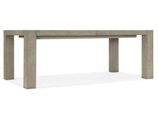 Hooker Furniture Linville Falls North Fork Rectangle Dining Table with 1-24 in Leaf in Mink