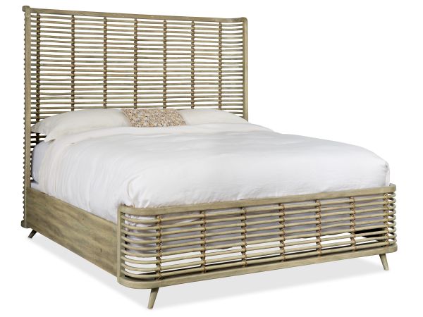 Hooker Furniture Surfrider Rattan Bed in Driftwood