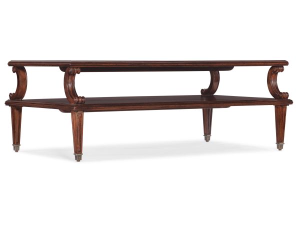 Hooker Furniture Charleston Rectangle Cocktail Table in Maraschino Cherry