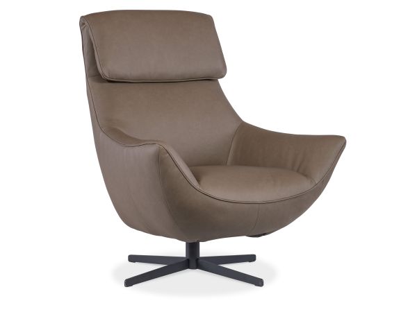 Hooker Furniture Hughes Swivel Chair in Brown
